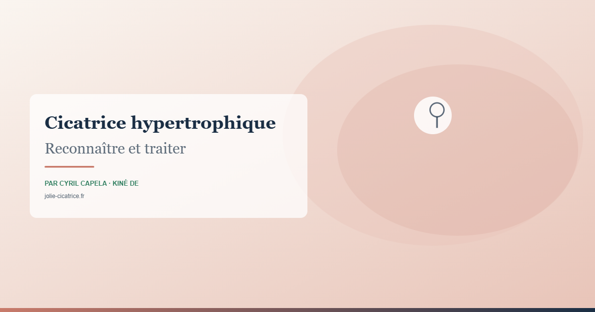 Cicatrice hypertrophique Reconnaître et traiter