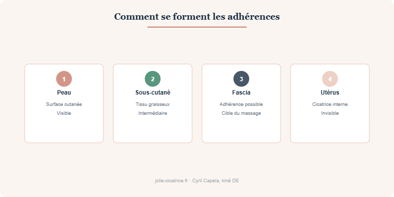 Comment se forment les adhérences