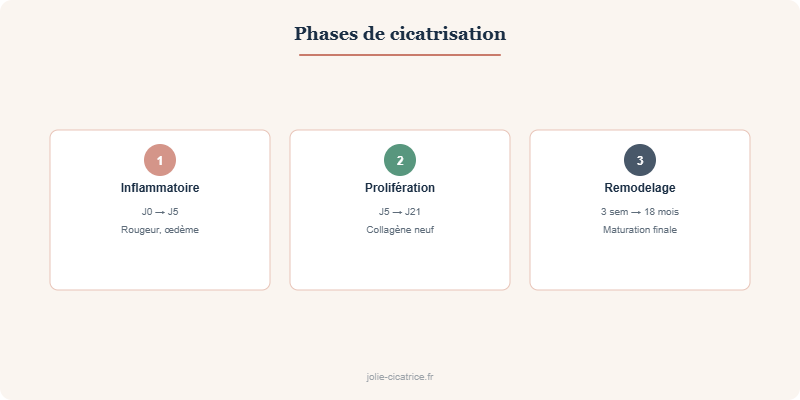 Phases de cicatrisation