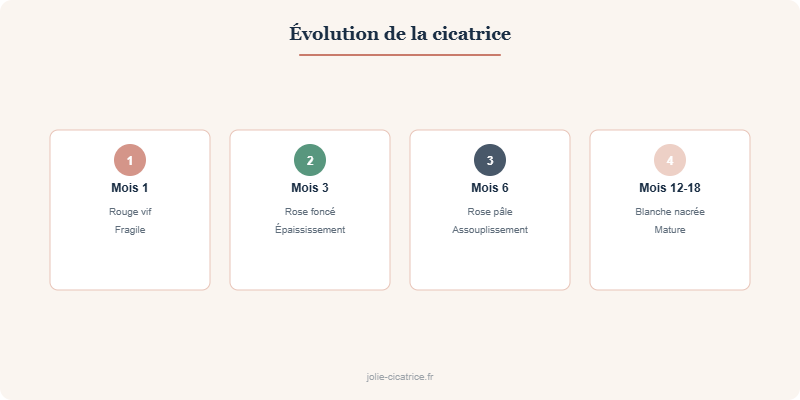 Évolution de la cicatrice