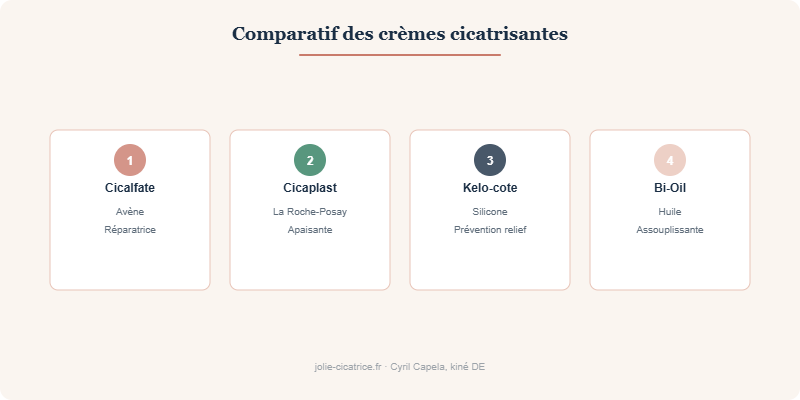 Comparatif des crèmes cicatrisantes