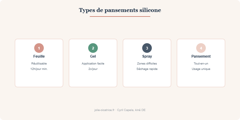 Types de pansements silicone
