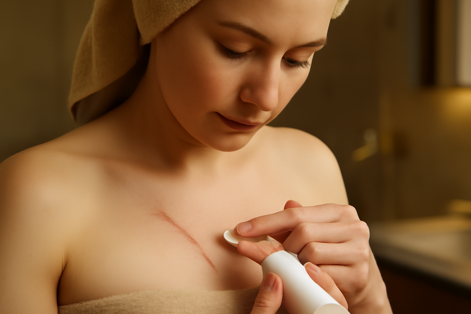 Cicatrice de lifting des seins (mastopexie)