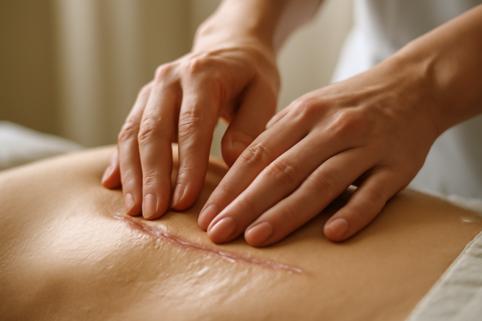 Massage des cicatrices anciennes